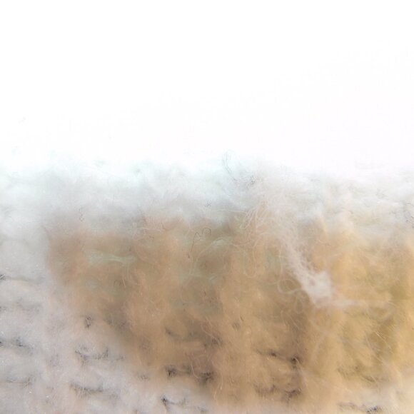 Jessica Simpson Neutral Beige White Cropped Quarter Zip Collared Knit Sweater S - Picture 7 of 7